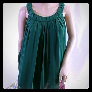 Bob Mackie sleeveless flowy sheer blouse tank top